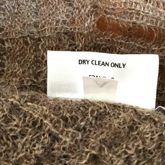 EILEEN FISHER Baby Alpaca Open Cardigan XS Taupe Sheer Travel Minimalist Luxury - Picture 3 of 6